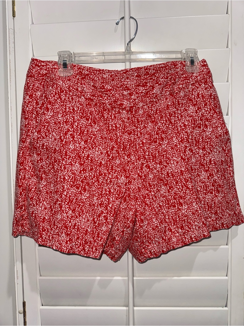 Women’s Red Printed Shorts
